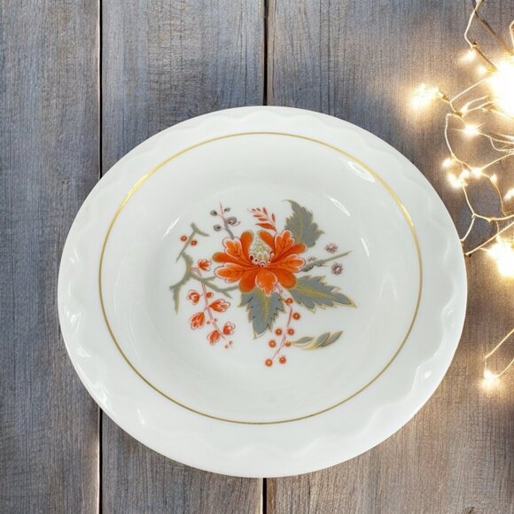 1964 ROYAL WORCESTER LYNBROOK Round Porcelain Dish Plate Trinket Holder Ashtray - Picture 1 of 10
